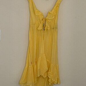 Ralph Lauren Yellow Beaded Beach Cover Up